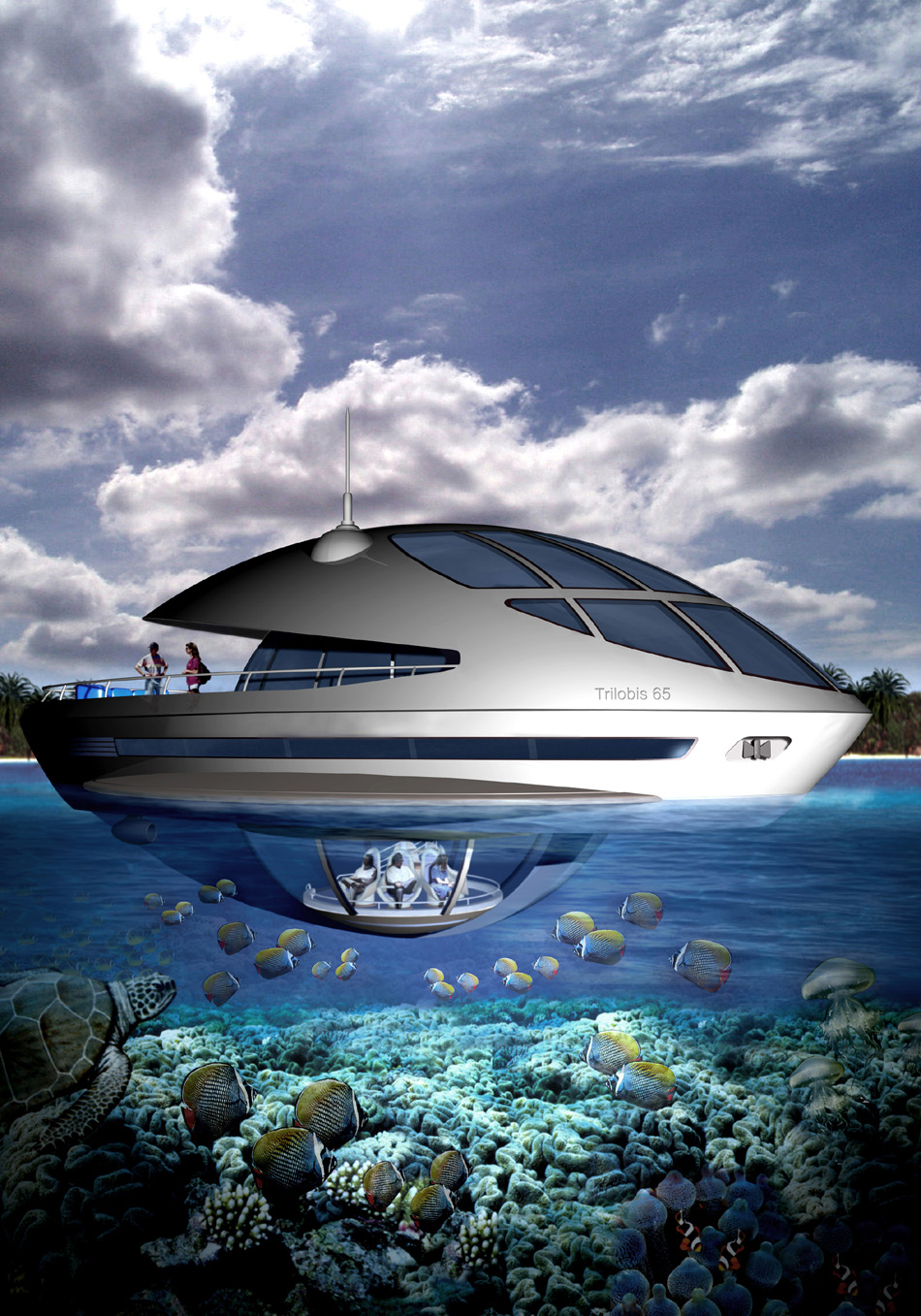 Eco-Yacht & Houseboat | Trilobis 65 by Giancarlo Zema